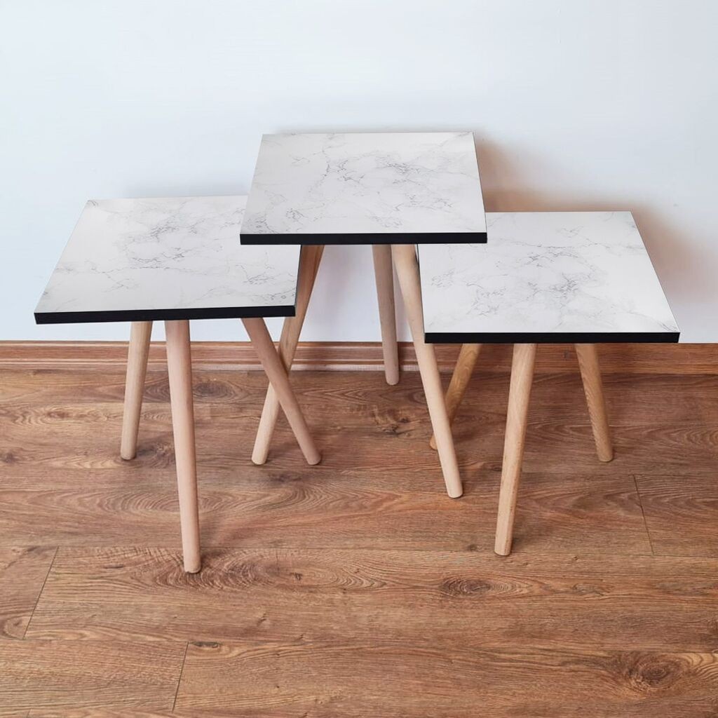 Hanah Home set stolića za kafu 3Shp341, 3 dijela, šareni