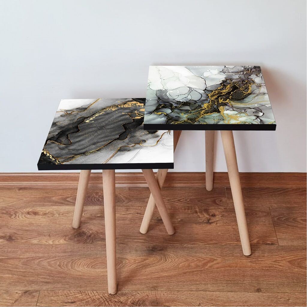 Hanah Home set stolića za kafu 2Shp351, 2 dijela, šareni