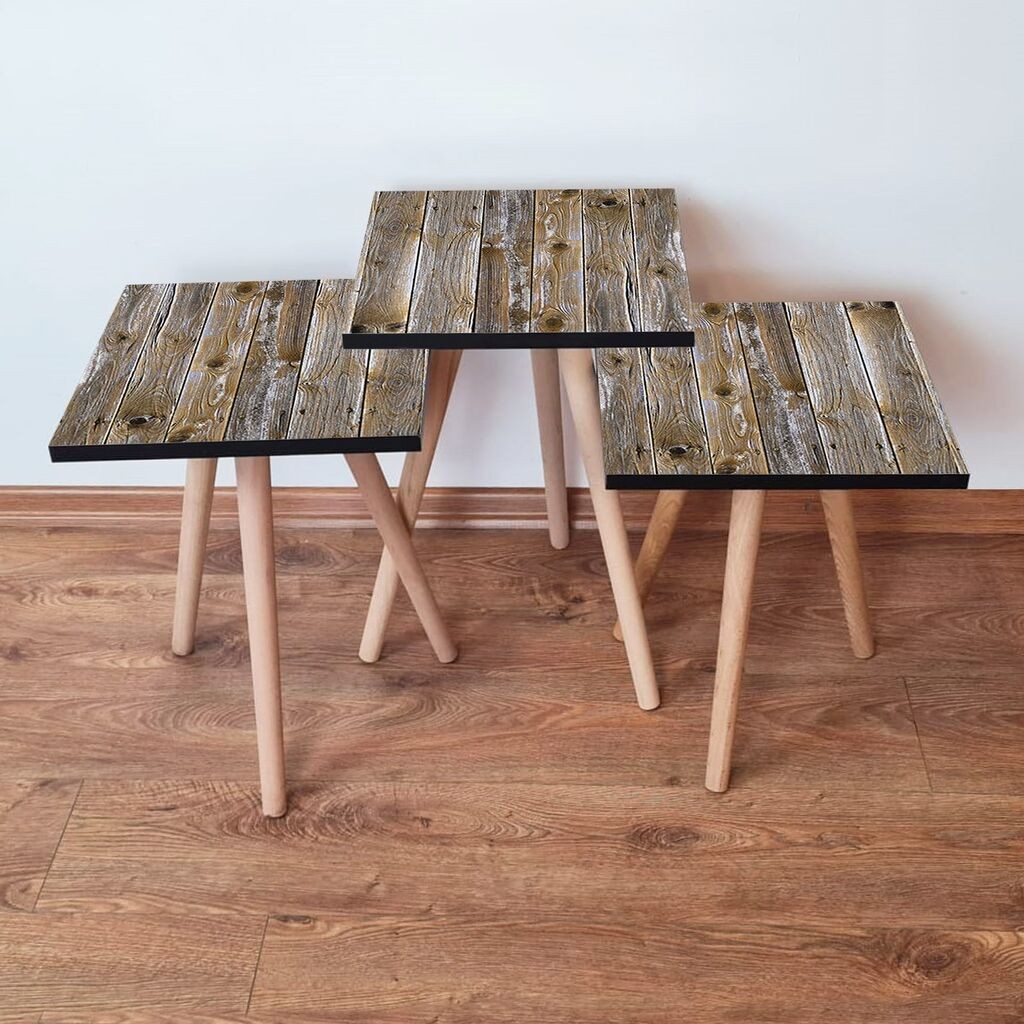 Hanah Home set stolića za kafu 3Shp381, 3 dijela, šareni