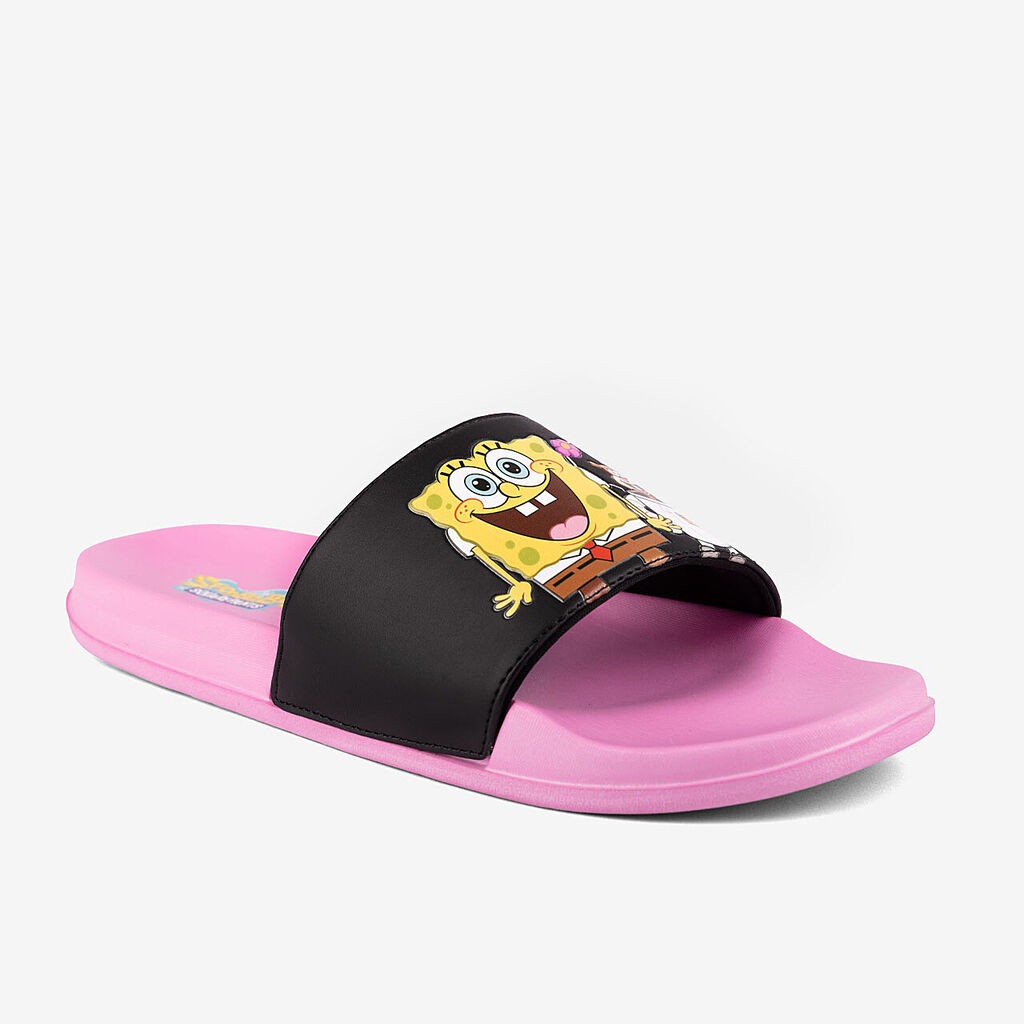 Coqui Ženske papuče Slipso Sunđer bob, Roze-crne