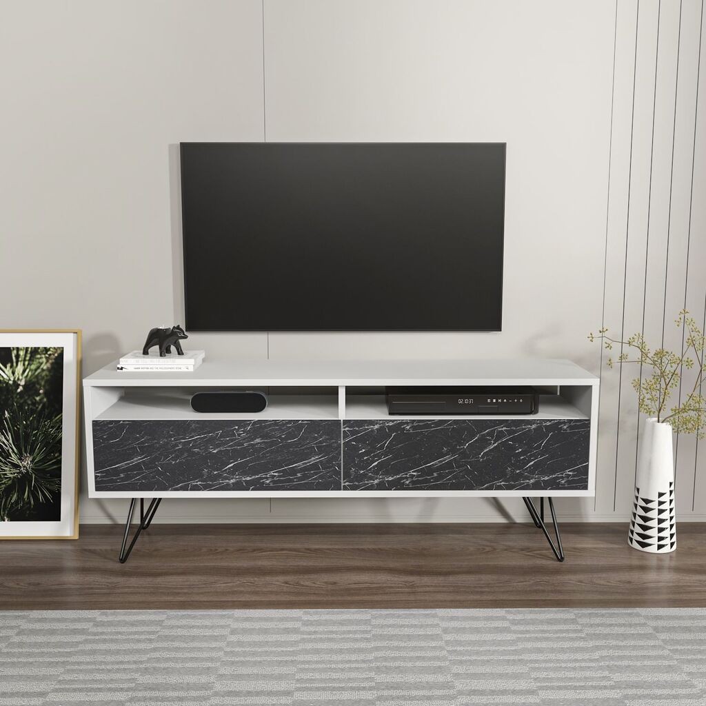 Hanah Home V komoda Flay, 140x53.2x35 cm, bijela