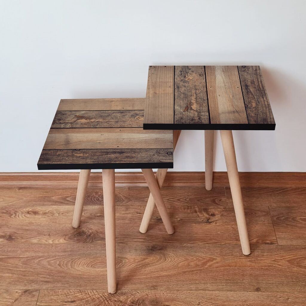 Hanah Home Set klub stolića 2Shp4, 2 komada, Šareni