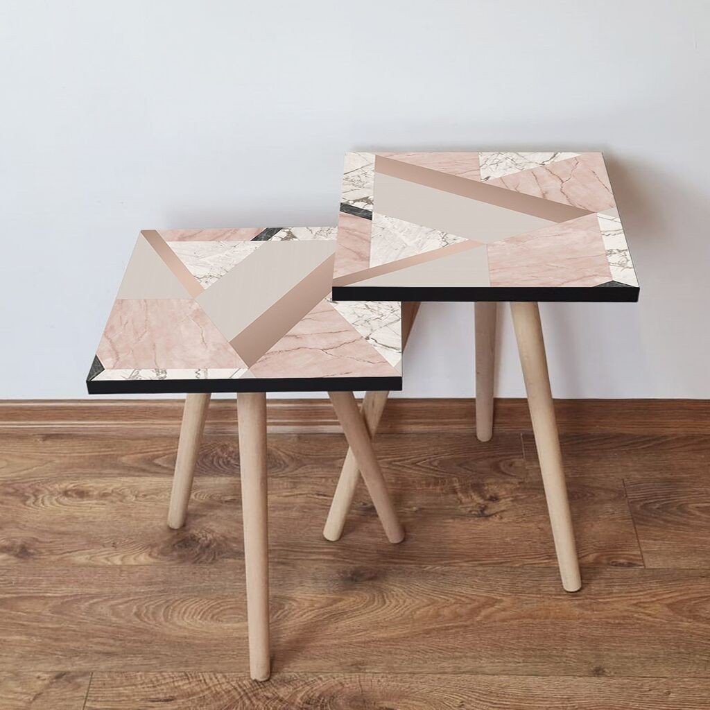 Hanah Home set stolića za kafu 2Shp436, 2 dijela, šareni