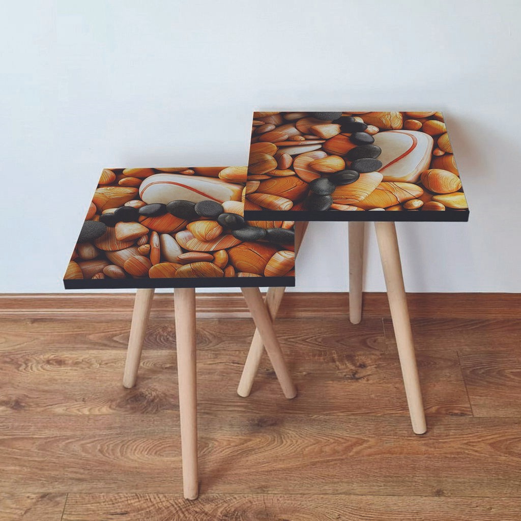 Hanah Home set stolića za kafu 2Shp19, 2 dijela, šareni