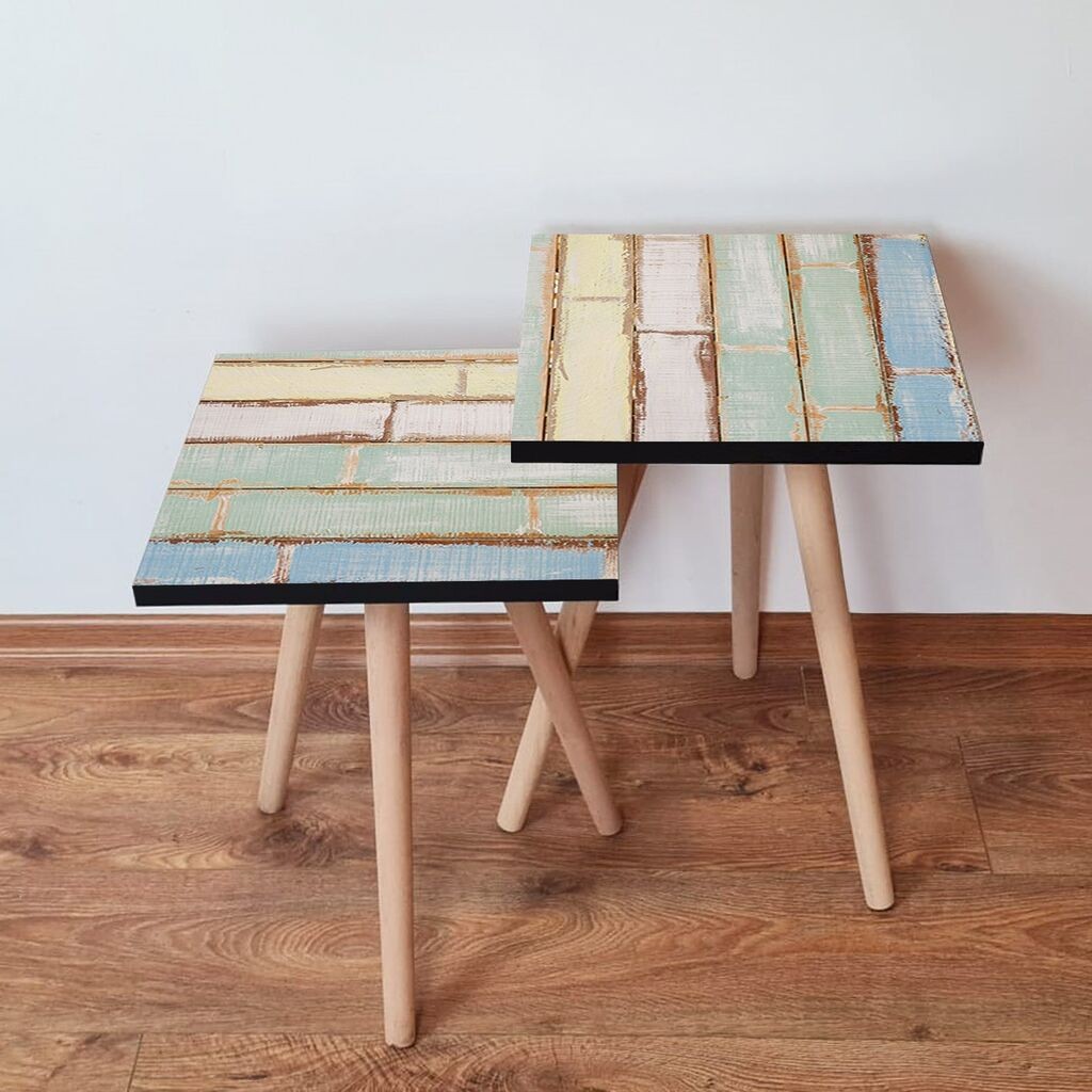 Hanah Home set stolića za kafu 2Shp50, 2 dijela, šareni