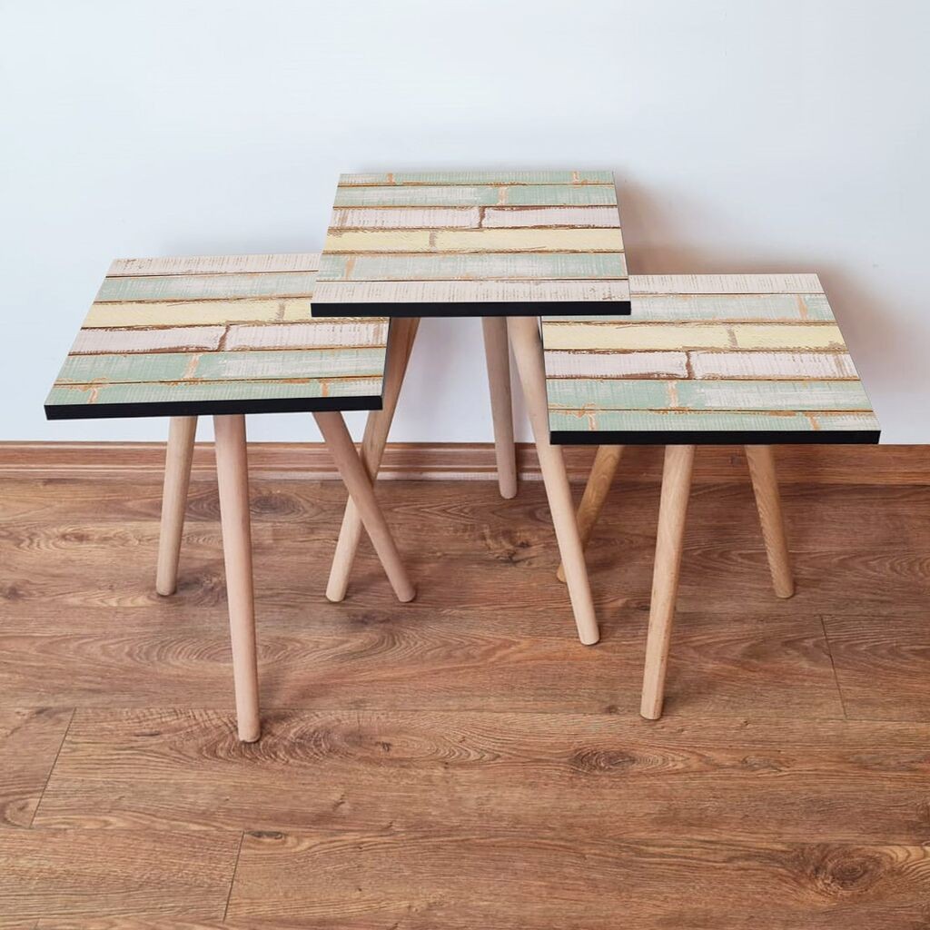 Hanah Home set stolića za kafu 3Shp117, 3 dijela, šareni