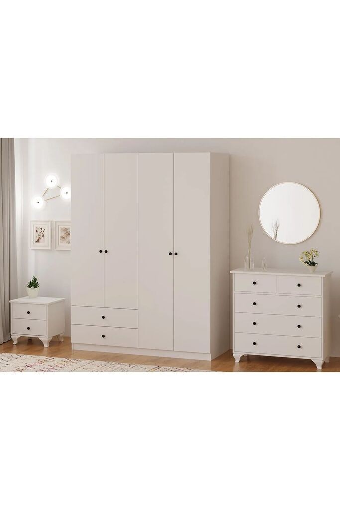 Hanah Home set namještaja za spavaću sobu RB-068, bijela