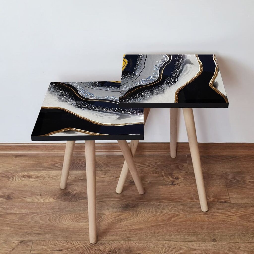 Hanah Home set stolića za kafu 2Shp477, 2 dijela, šareni