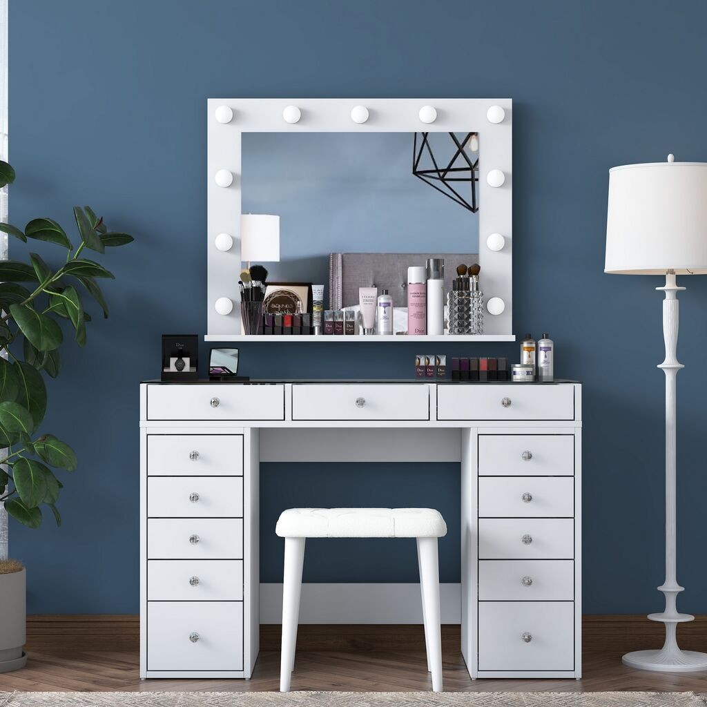 Hanah Home Toaletni stolić BJ156-3872, Bijeli