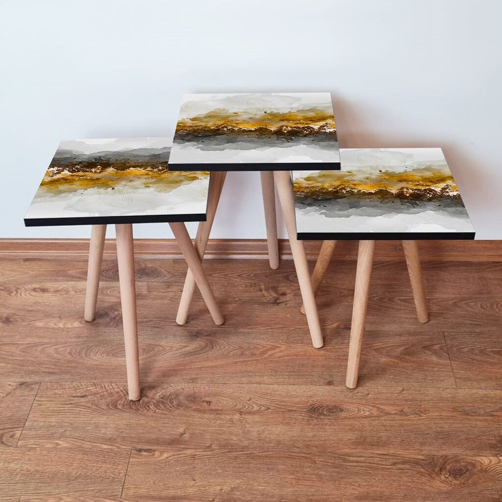 Hanah Home set stolića za kafu 3Shp81, 3 dijela, šareni