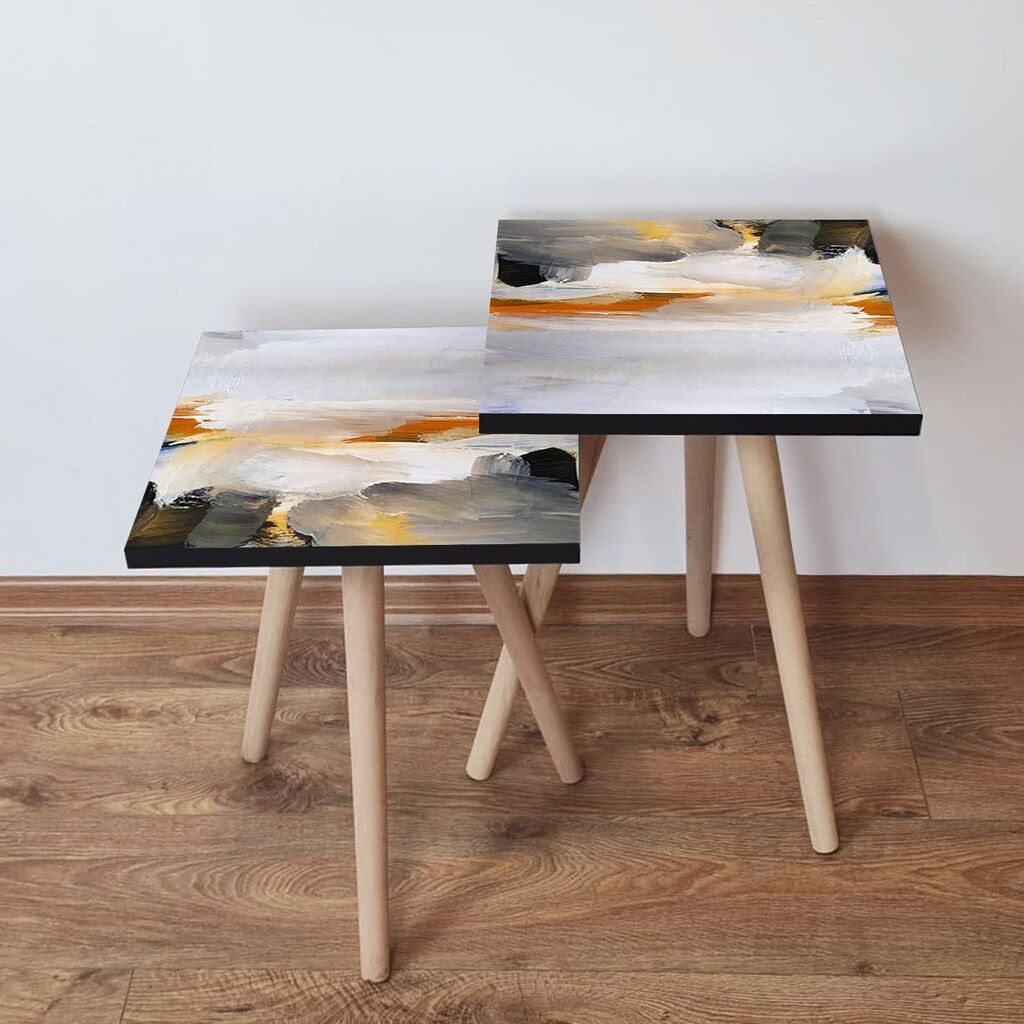 Hanah Home set stolića za kafu 2Shp104, 2 dijela, šareni