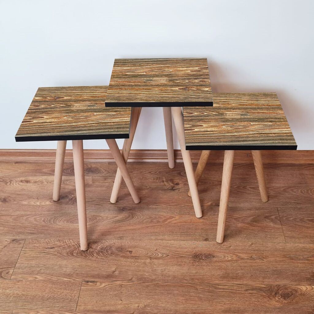 Hanah Home set stolića za kafu 3Shp345, 3 dijela, šareni