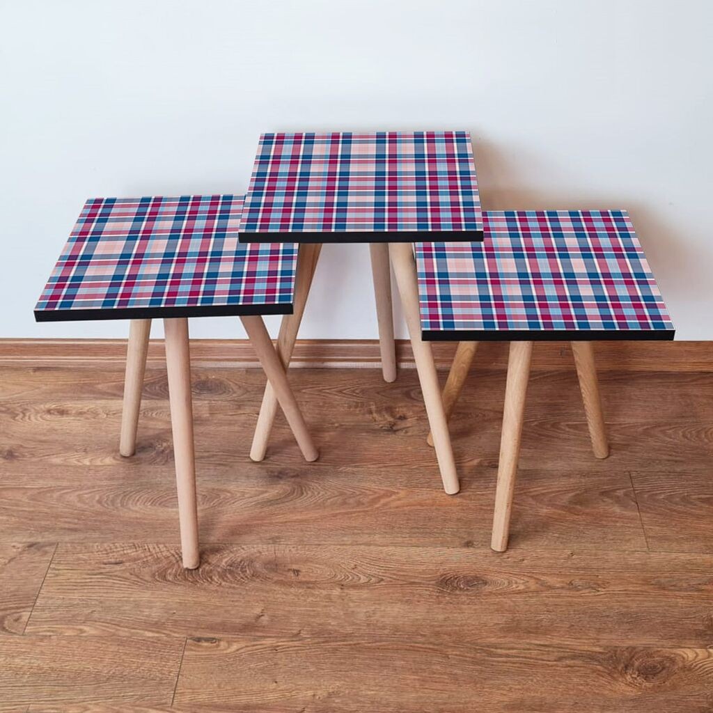 Hanah Home set stolića za kafu 3Shp368, 3 dijela, šareni