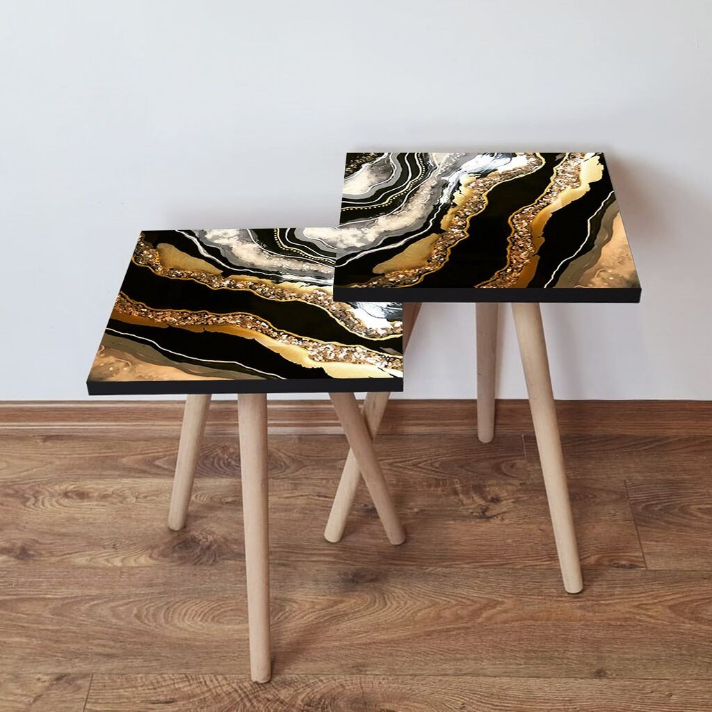 Hanah Home set stolića za kafu 2Shp468, 2 dijela, šareni