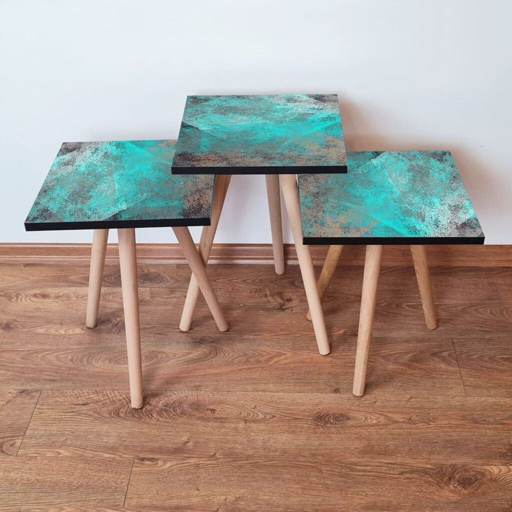 Hanah Home set stolića za kafu 3Shp57, 3 dijela, šareni