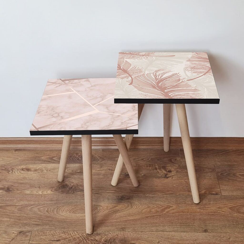 Hanah Home set stolića za kafu 2Shp312, 2 dijela, šareni