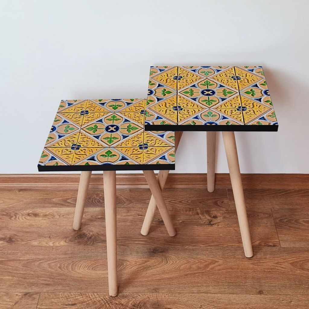 Hanah Home set stolića za kafu 2Shp30, 2 dijela, šareni