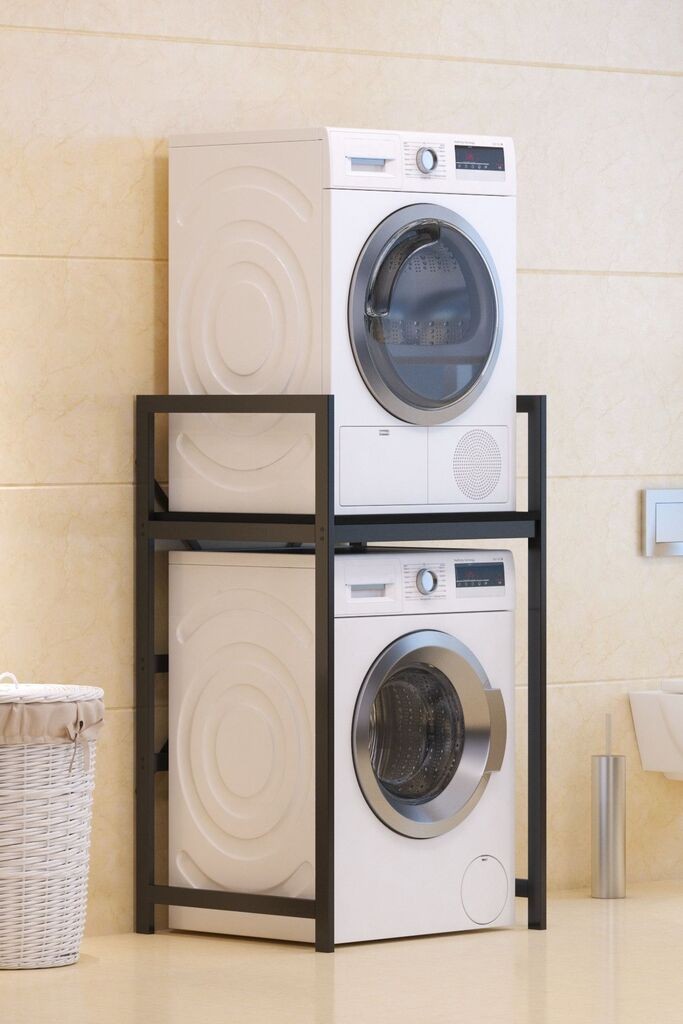 Hanah Home Polica za mašinu za pranje veša C7, Crna