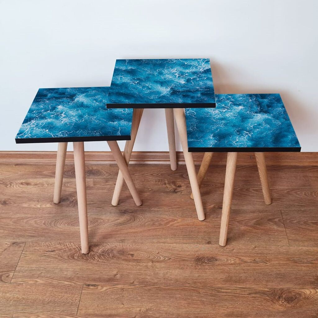 Hanah Home set stolića za kafu 3Shp357, 3 dijela, šareni