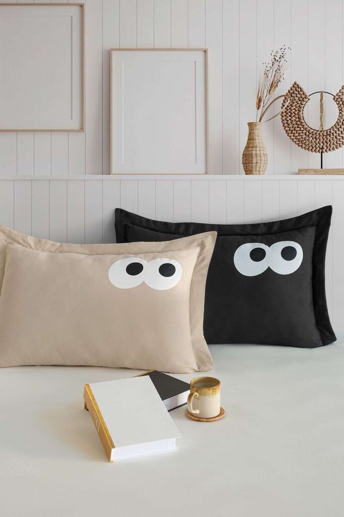 L'essentiel Maison Funny set jastučnica, 50x70 cm, bež-crna