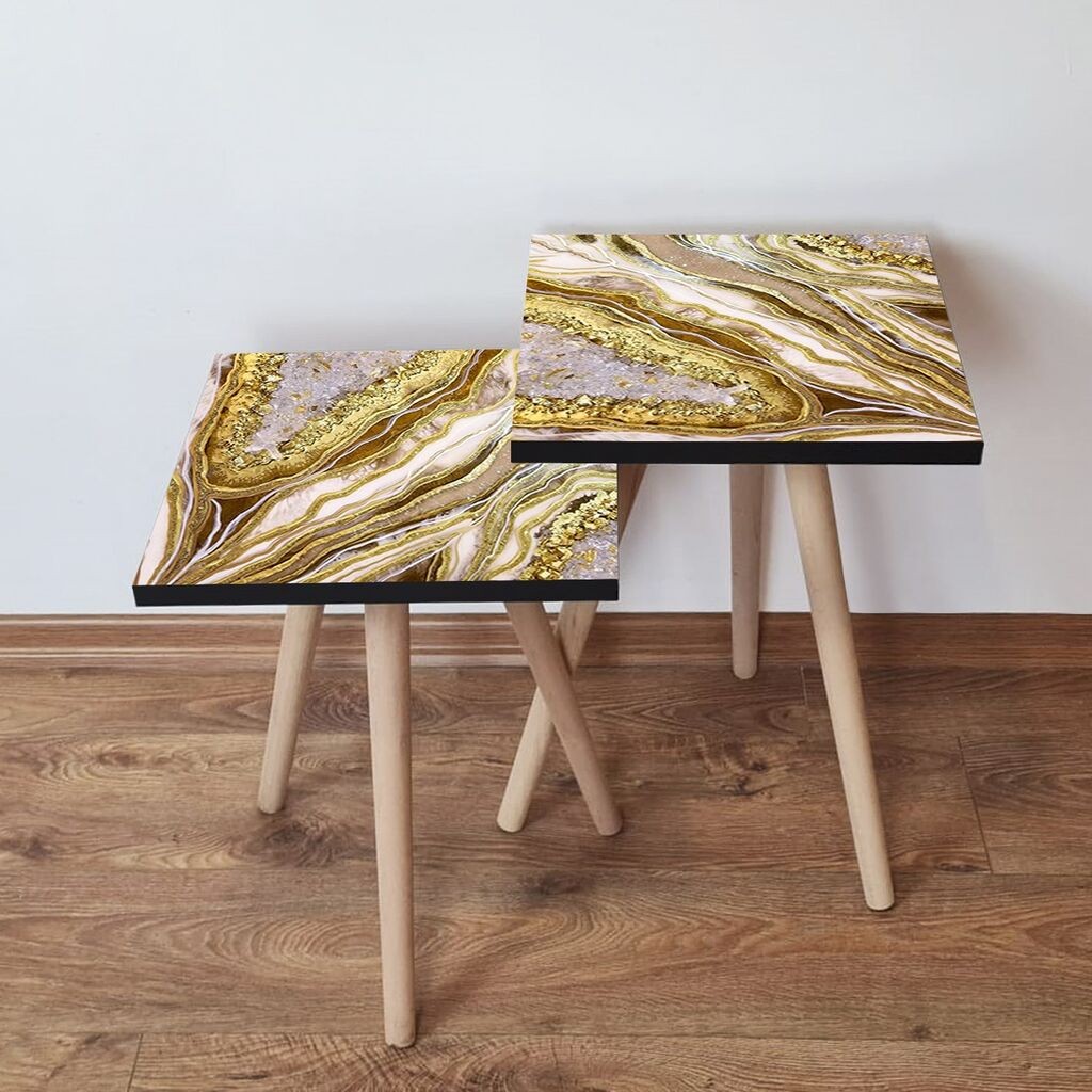 Hanah Home set stolića za kafu 2Shp478, 2 dijela, šareni