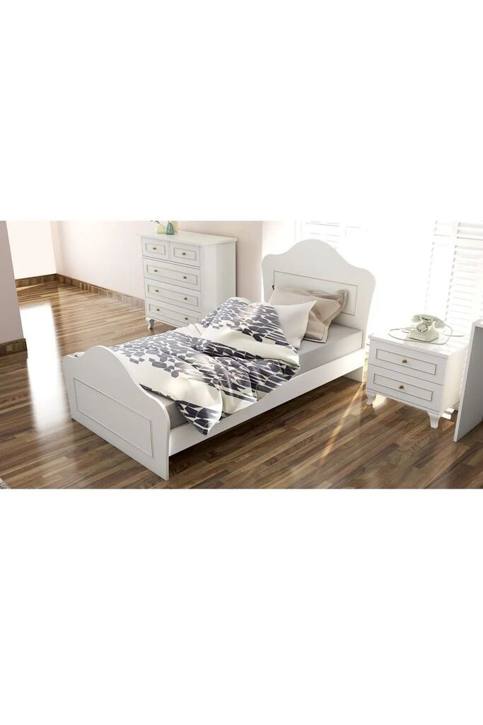 Hanah Home Okvir kreveta Rb-088, 90x120x190 cm, Bijela