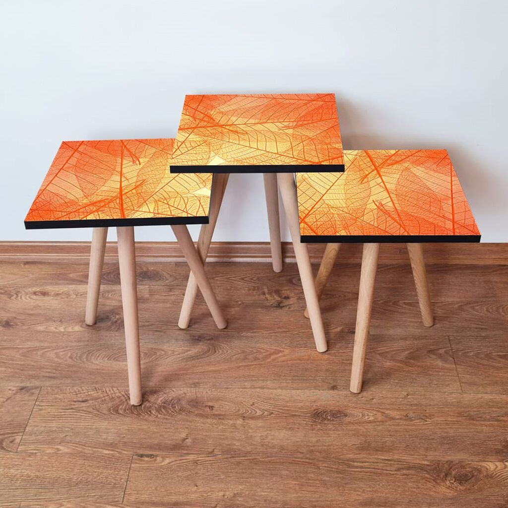 Hanah Home set stolića za kafu 3Shp359, 3 dijela, šareni