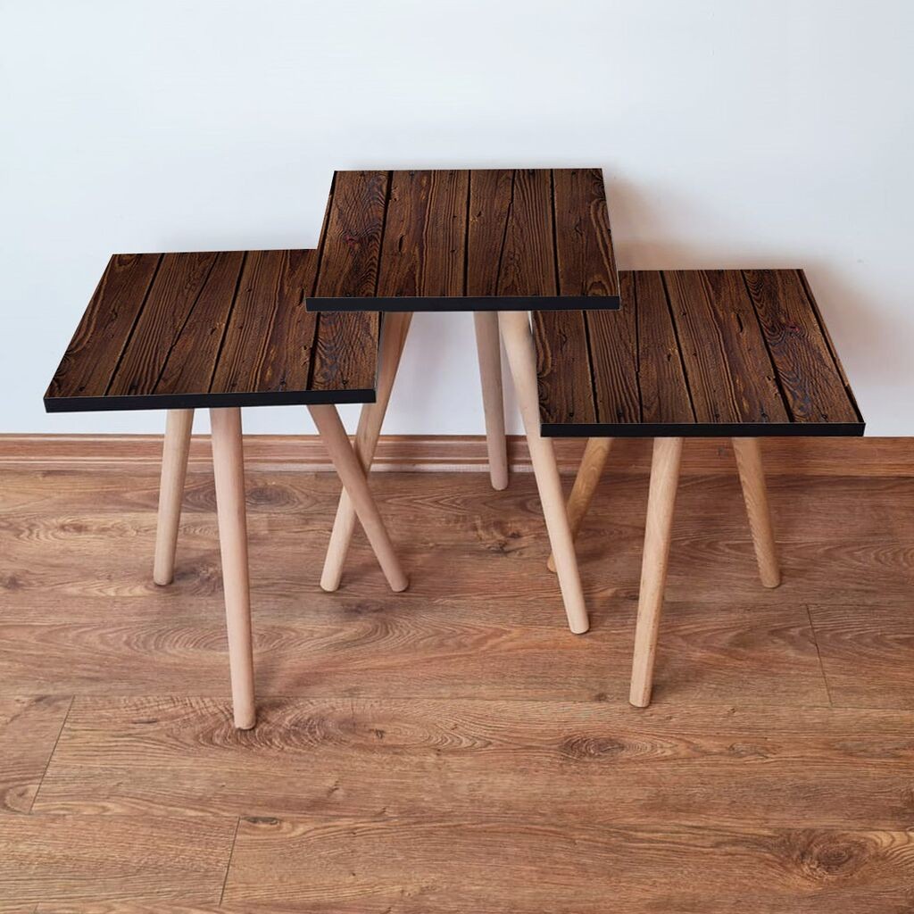 Hanah Home set stolića za kafu 3Shp365, 3 dijela, šareni