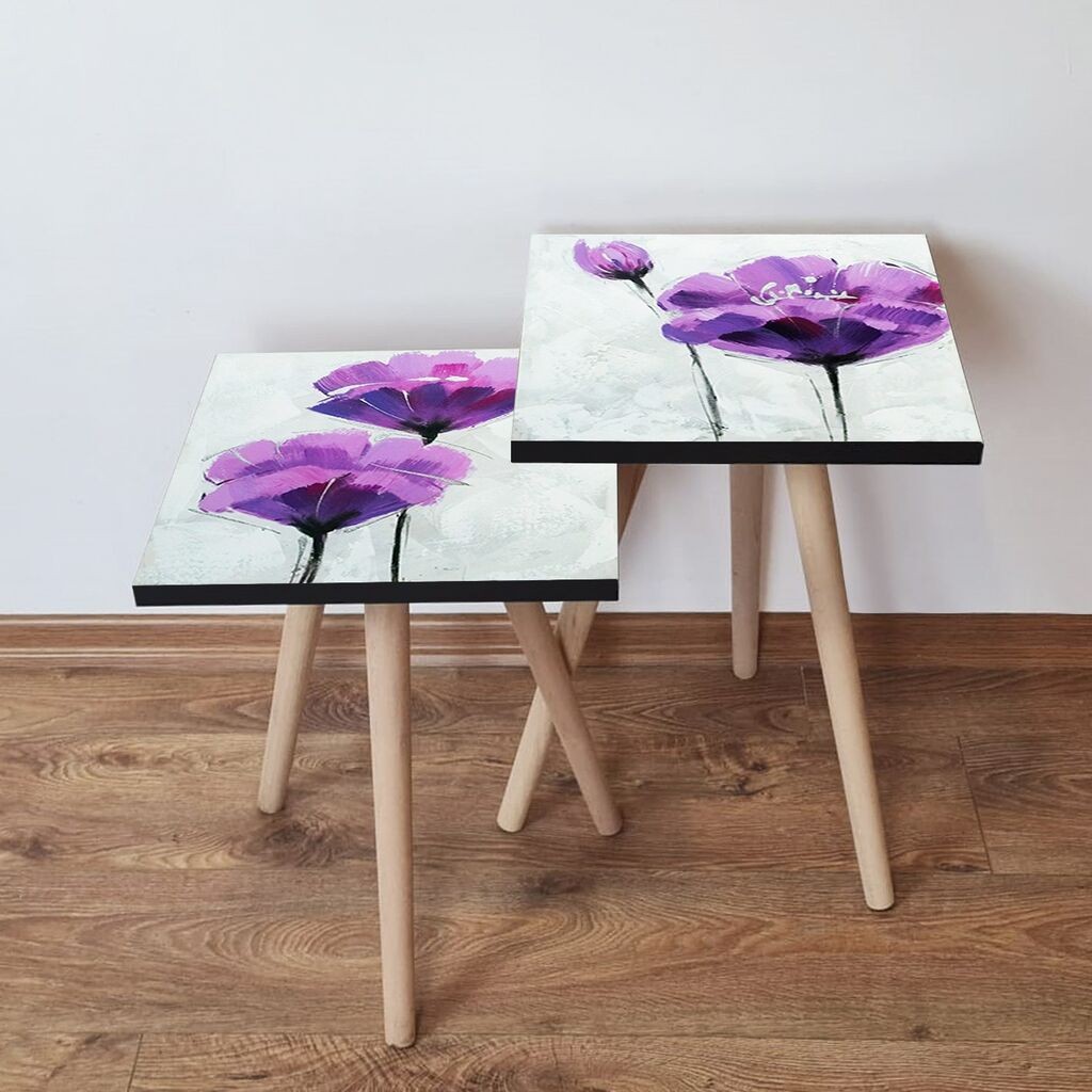 Hanah Home set stolića za kafu 2Shp303, 2 dijela, šareni