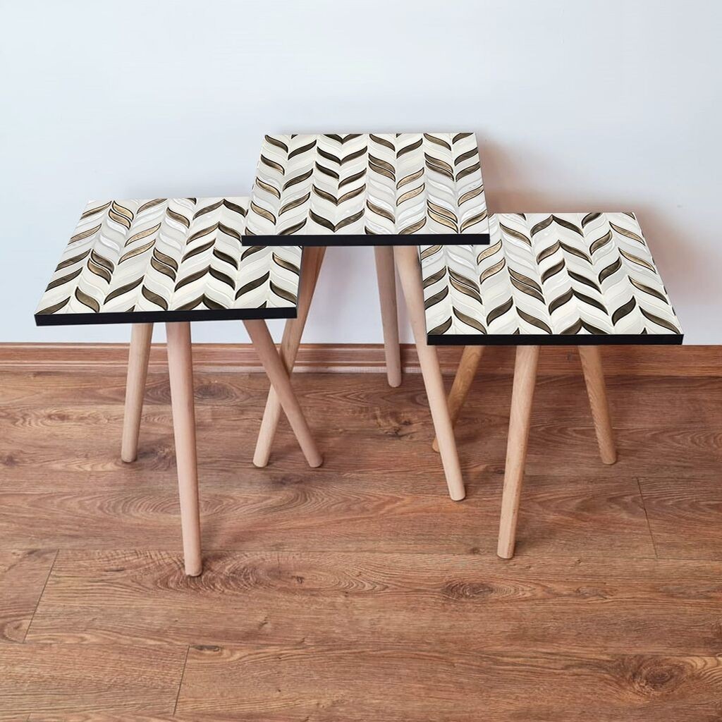 Hanah Home set stolića za kafu 3Shp268, 3 dijela, šareni