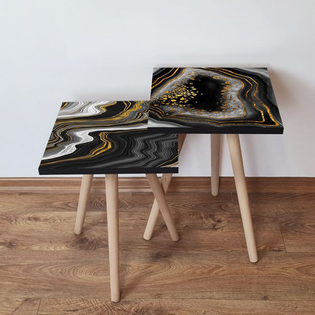 Hanah Home set stolića za kafu 2Shp338, 2 dijela, šareni