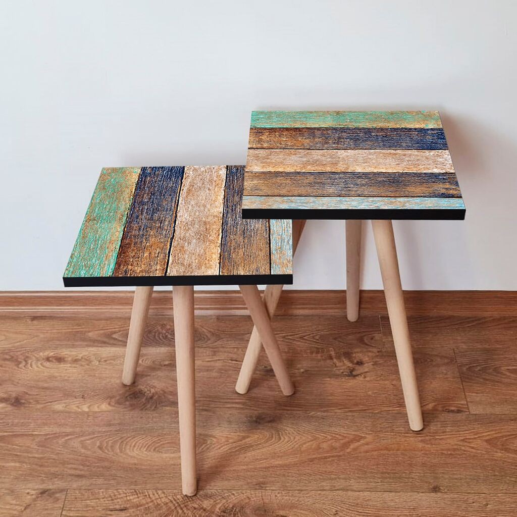 Hanah Home set stolića za kafu 2Shp85, 2 dijela, šareni