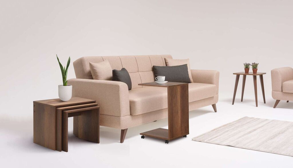 Hanah Home Trostruki set stolića za kavu, 3 dijela, Šareni