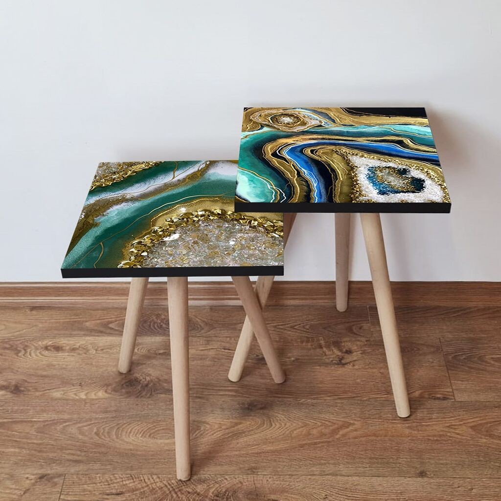 Hanah Home set stolića za kafu 2Shp333, 2 dijela, šareni