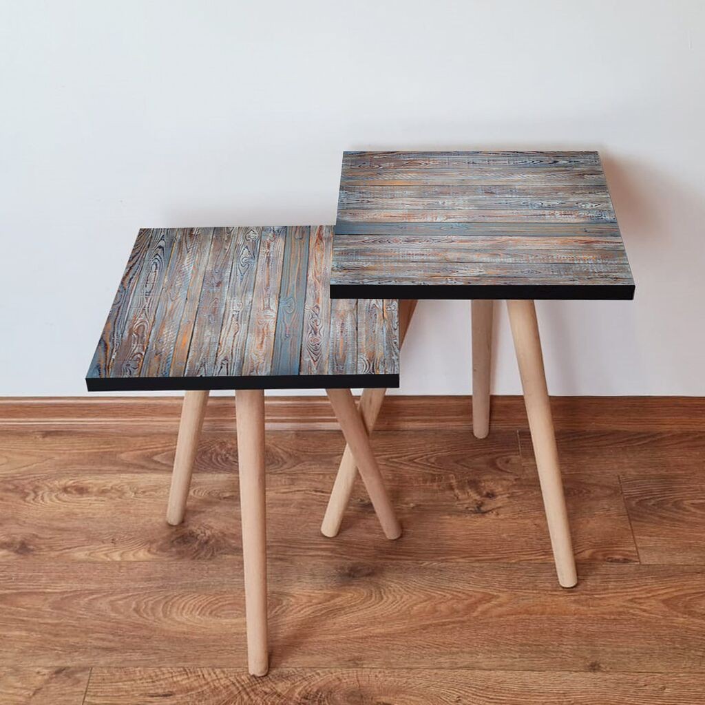 Hanah Home set stolića za kafu 2Shp170, 2 dijela, šareni