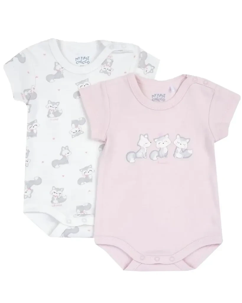 Chicco Set bodija za djevojčice, 2 kom, Više boja