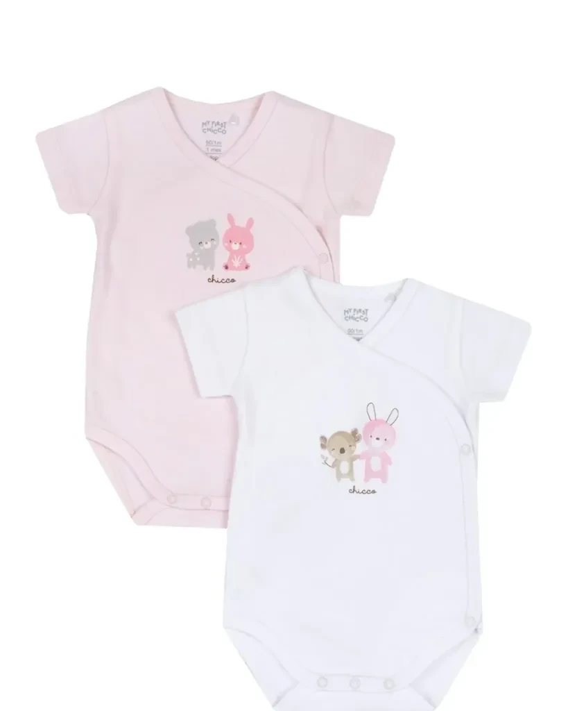 Chicco Set bodija za djevojčice, 2 kom, Više boja
