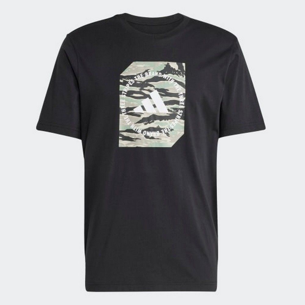 Adidas Muška majica kratkih rukava m c camo box t M, crna