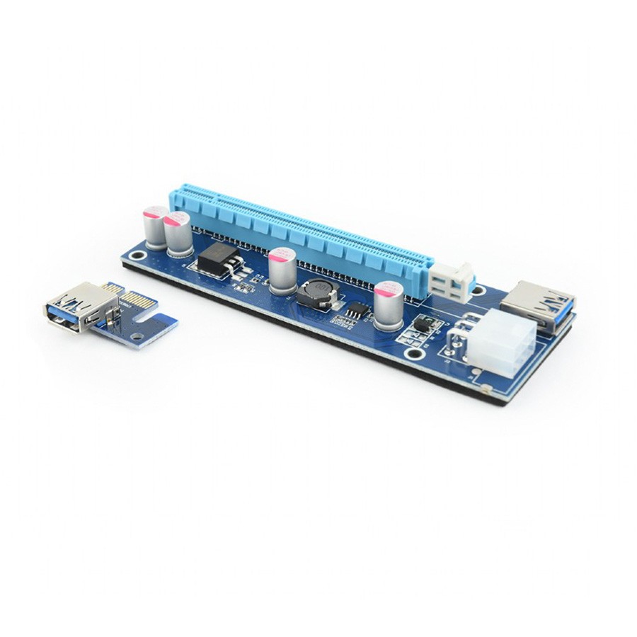 Gembird Adapter za grafičke kartice za mining PCI-E Riser, USB3.0, PCI-ex 6-pin konektor, SATA
