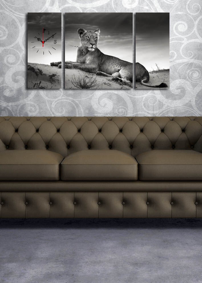 Zidni sat Wallity 3P204045CS-12, 84x45 cm, 3 dijela