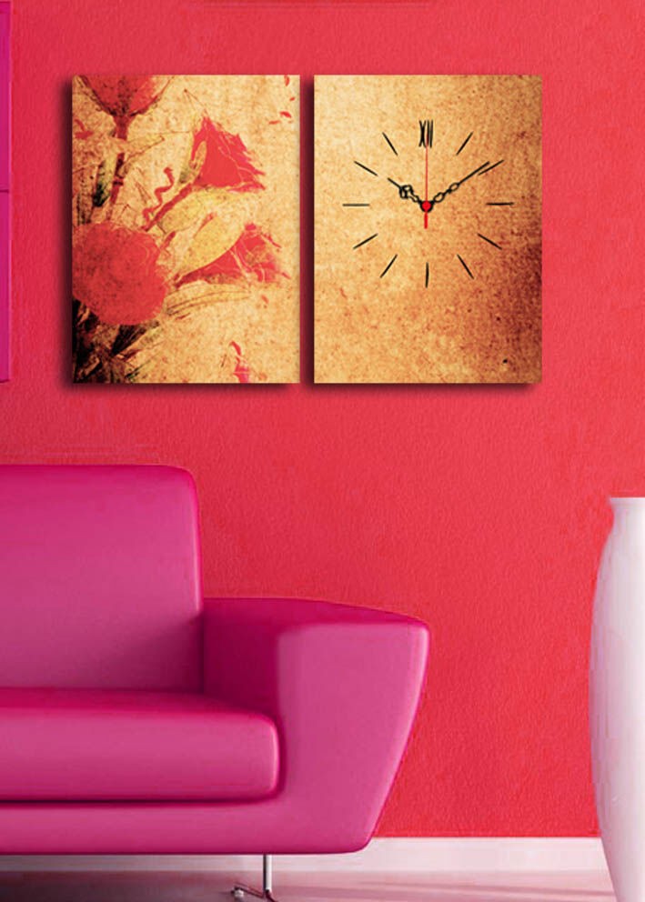 Zidni sat Wallity 2P3040CS-138, 64x40 cm, 2 dijela