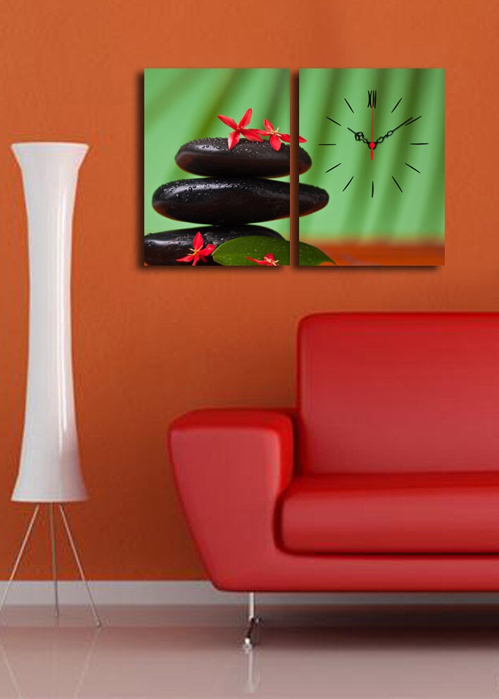 Zidni sat Wallity 2P3040CS-125, 64x40 cm, 2 dijela