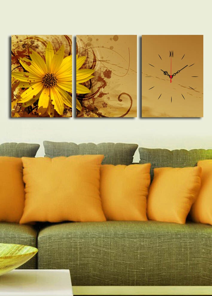 Zidni sat Wallity 3P3040CS-7, 96x40 cm, 3 dijela