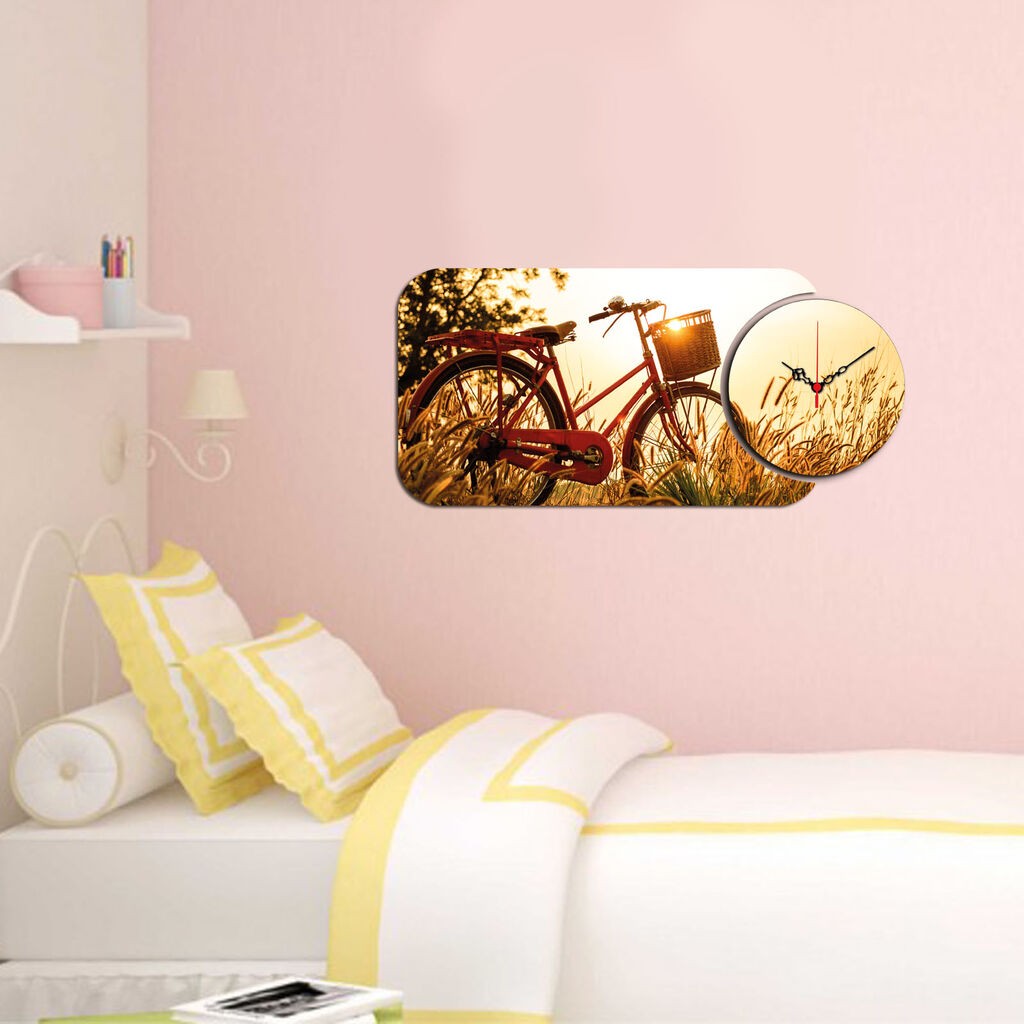 Zidni sat Wallity YMS-40, 68x32 cm, 2 dijela