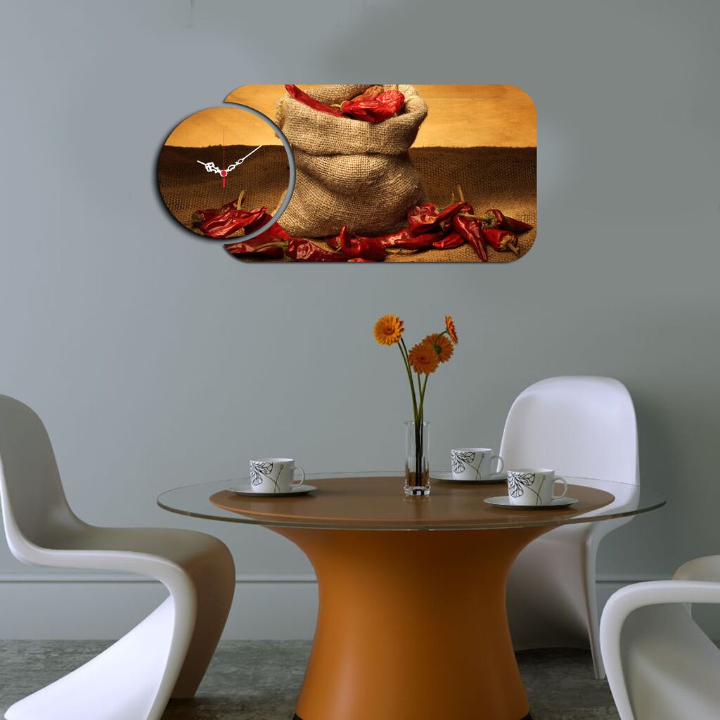 Zidni sat Wallity YMS-64, 68x32 cm, 2 dijela