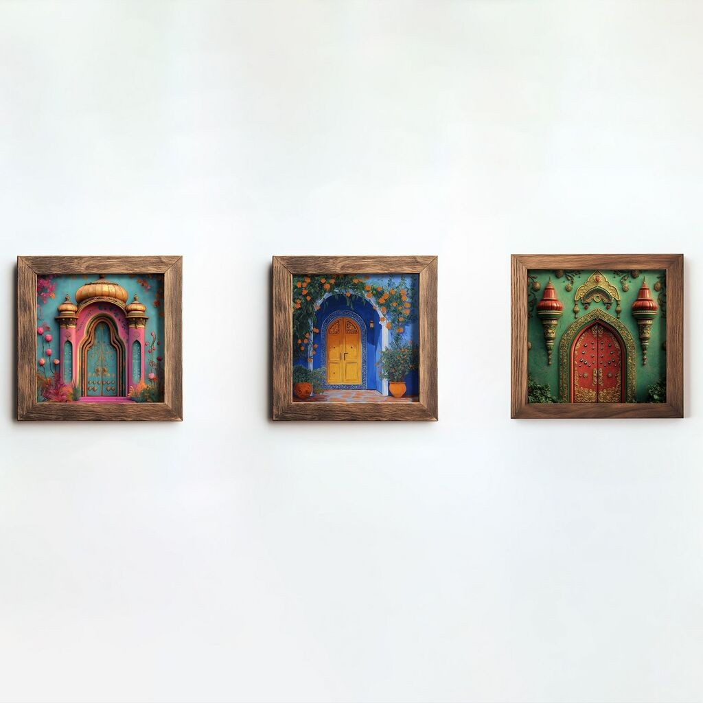 Wallity slika UKZM072, 3 dijela, 16 x 16 x 2 cm