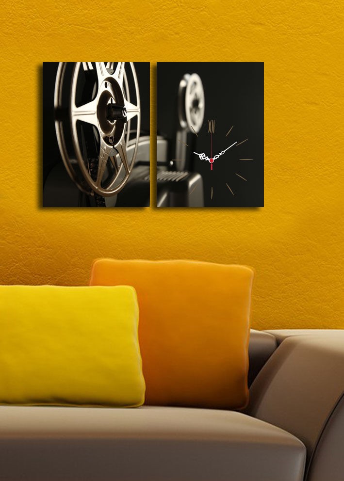 Zidni sat Wallity 2P3040CS-129, 64x40 cm, 2 dijela