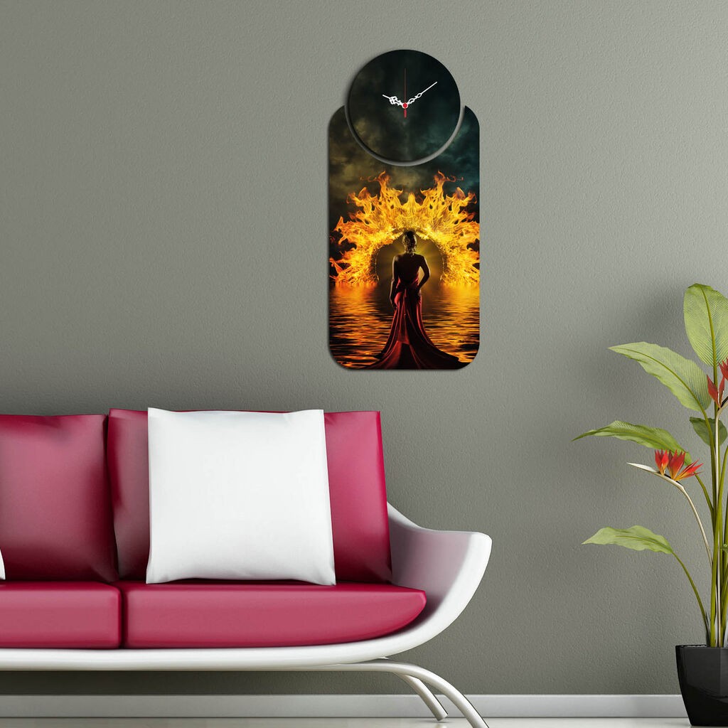 Zidni sat Wallity YMS-36, 68x32 cm, 2 dijela