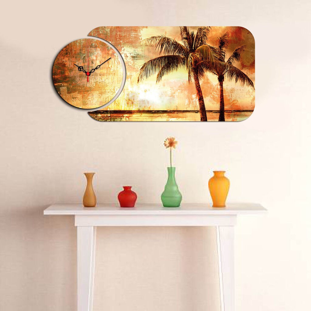 Zidni sat Wallity YMS-08, 68x32 cm, 2 dijela