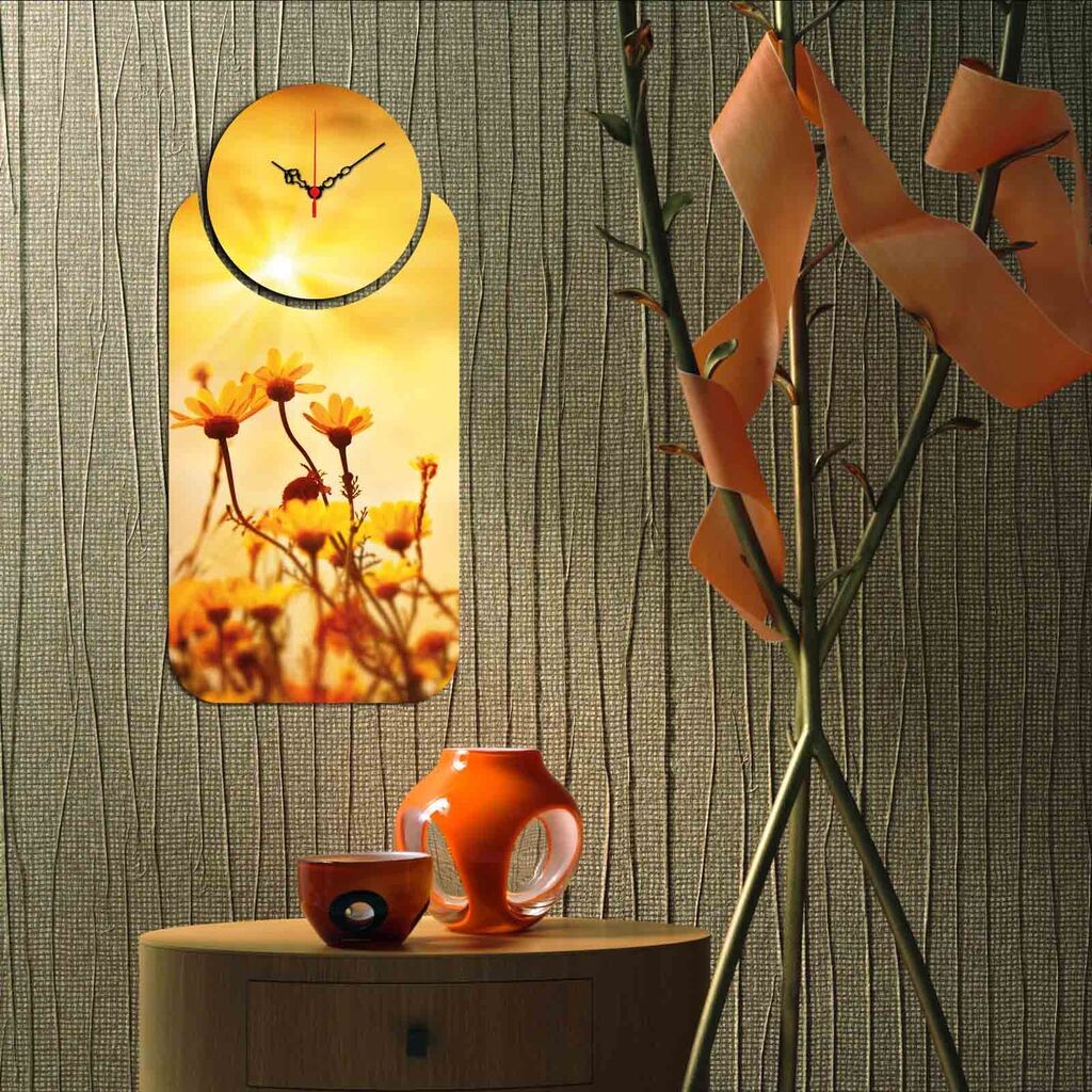 Zidni sat Wallity YMS-19, 68x32 cm, 2 dijela